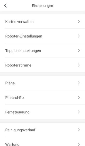 In der App stehen viele Einstellungsmöglichkeiten zur Verfügung.