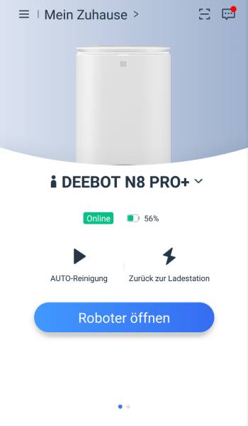 So sieht der Einstieg in die App aus.