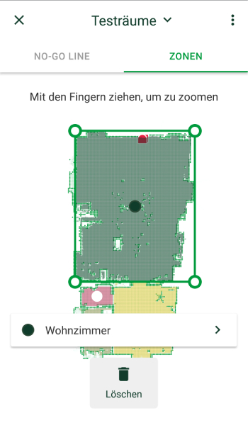 Um einzelne Bereiche auswählen zu können, müssen in der Karte also Zonen eingezeichnet werden.