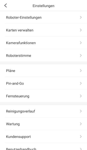 In der App gibt es viele Einstellungsmöglichkeiten.