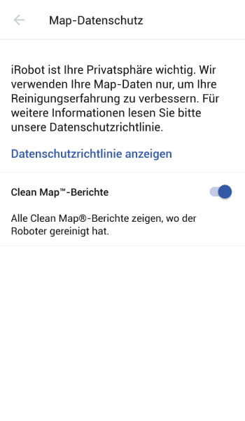 Falls Sie sich bezüglich der Kartenerstellung Sorgen um Ihre Daten machen, können Sie die Clean Map Berichte auch deaktivieren.