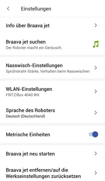 Über ein Menü geht es zu allen Einstellungen.