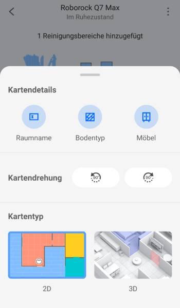 In den Karten können sogar Möbel und Böden eingezeichnet werden. Außerdem kann zwischen 2D- und 3D-Karten gewechselt werden.