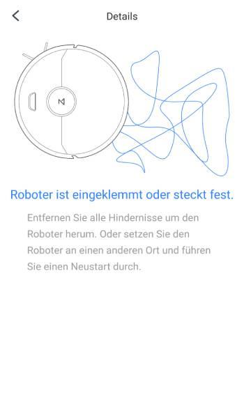 Natürlich werden in der App gegebenenfalls auch Fehlermeldungen angezeigt.