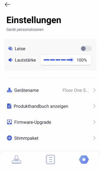 Über die Einstellungen können unter anderem Firmware-Upgrades ausgeführt werden.