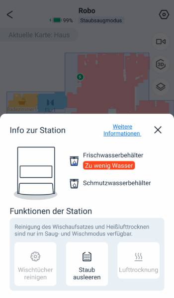 Für die wichtigsten Funktionen der Station gibt es Kurzbefehle.