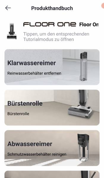 Wesentlicher Bestandteil der App ist das Produkthandbuch.