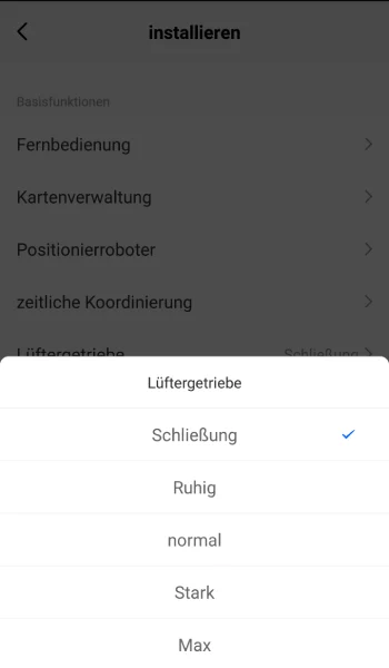 Der S7 Pro bietet verschiedene Saug- und Feuchtigkeitsstufen zur Auswahl.