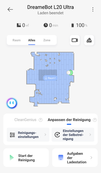 Beim Öffnen ist schon auf den ersten Blick klar: Die Dreame-App hat viel zu bieten.