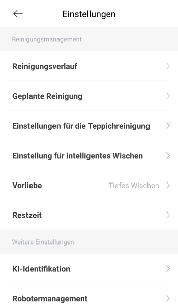 In der App lassen sich viele Einstellungen treffen.