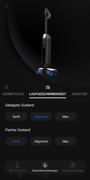 Anpassung Geschwindigkeit Selbstantrieb