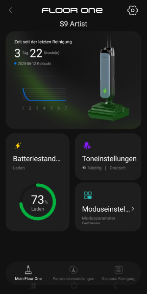 Blick in die App