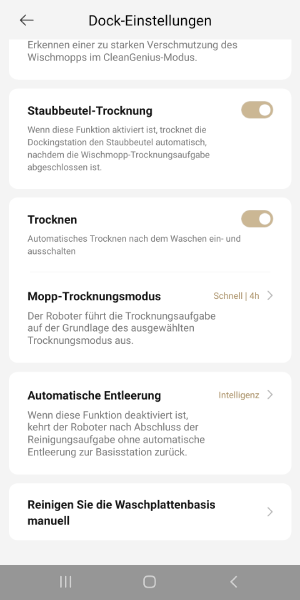 Dock-Einstellungen