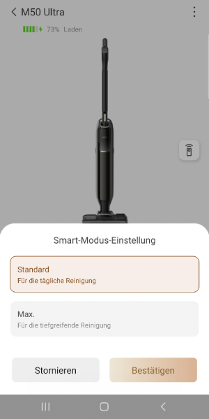 Der Smart-Modus kann per App angepasst werden