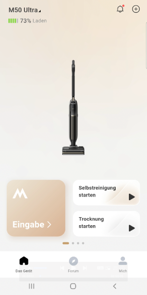 Blick in die App