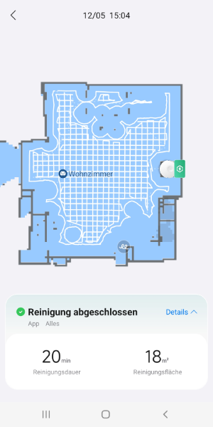 Reinigungswege werden in der Karte markiert