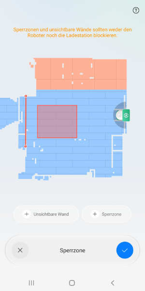 Erstellung von Sperrzonen