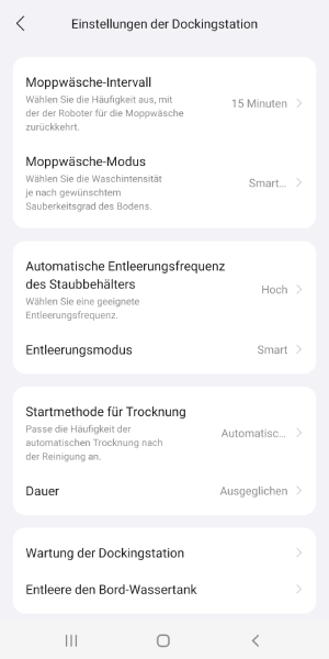 Einstellungen der Dockingstation