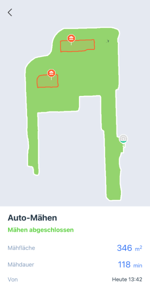 Mähbericht nach Abschluss
