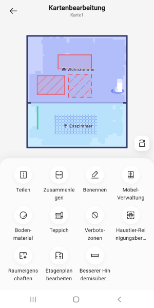 Mögliche Kartenbearbeitung