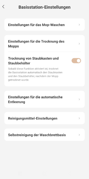 Einstellungen der Basisstation