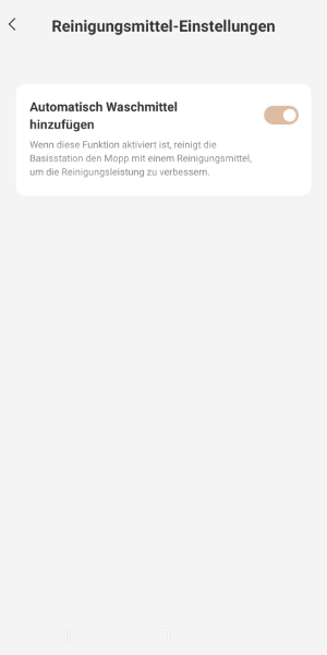 Reinigungsmittel hinzufügen