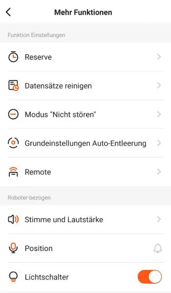 Werfen wir einen Blick in die Einstellungen.