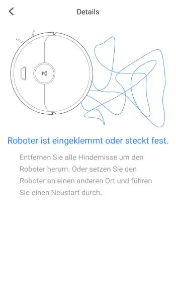 Natürlich werden in der App gegebenenfalls auch Fehlermeldungen angezeigt.