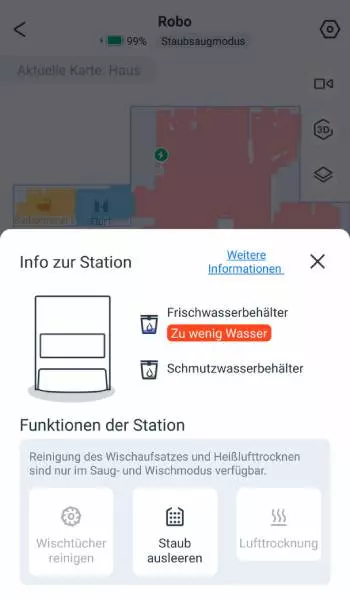 Für die wichtigsten Funktionen der Station gibt es Kurzbefehle.